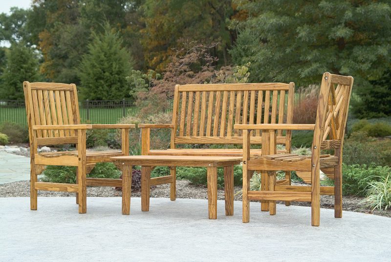 Wood 4' English Garden Bench Kit - Image 2